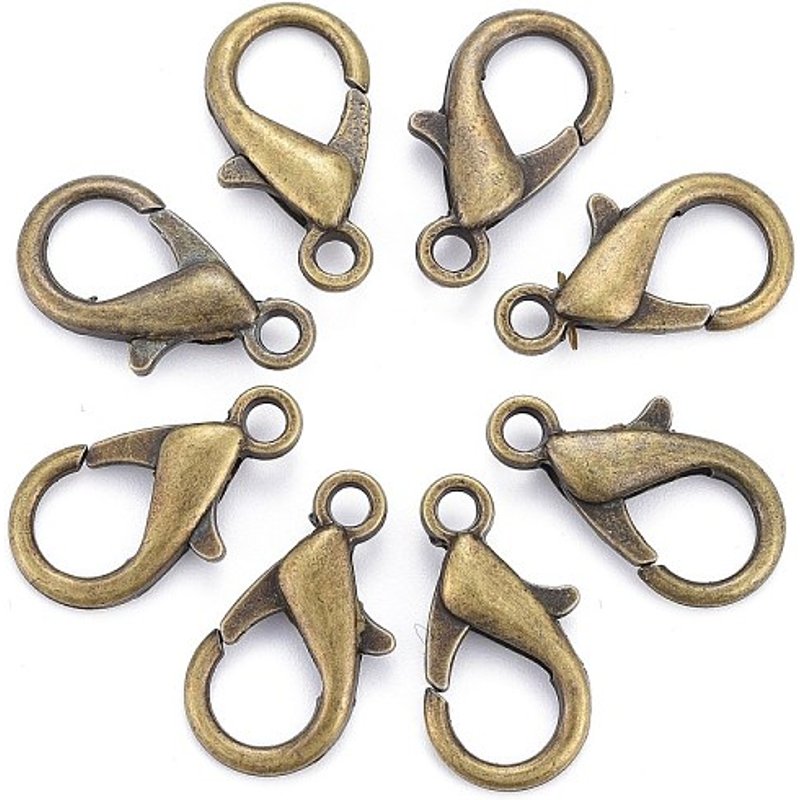 Zinc Alloy Lobster Claw Clasps, Parrot Trigger Clasps, Antique Bronze — Jewelry Findings