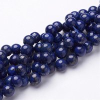 Brins de perles de lapis lazuli naturel teinté de grade A, 8mm, 15 pouces — Perles à bijoux