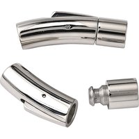 304 Stainless Steel Bayonet Clasps, Column, 30x9x8mm — Jewelry Findings