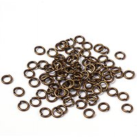 90pcs Anneaux Bruns Antiques en Laiton, Sans Cadmium, 18 Gauge — Accessoires pour bijoux