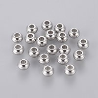 Perles Rondelle en Acier Inoxydable 304 Résistantes aux Taches, 5x3mm — Perles à bijoux