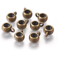 Bails en Alliage de Style Tibétain, Bails en Boucle, Bronze Antique — Accessoires pour bijoux