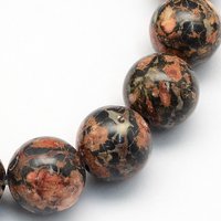 Natural Leopard Skin Jasper Round Beads Strands - 8.5mm — Jewelry Beads
