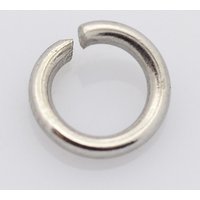 304 Stainless Steel Open Jump Rings, Tarnish Resistant, 8x1.5mm — Jewelry Findings