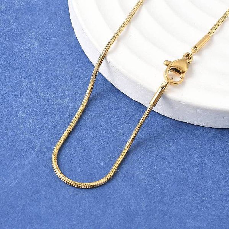 Ion Plating 304 Stainless Steel Snake Chain Necklace with Lobster Clasp — Pendant Necklace