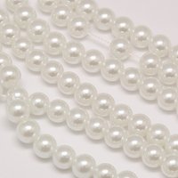Fils de perles rondes en verre teinté éco-responsable, Grade A — Perles à bijoux