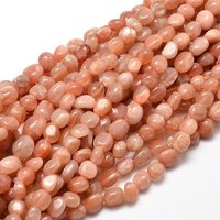 Natural Sunstone Nuggets Beads Strands, Dyed, 5-10x6-7mm — Jewelry Beads