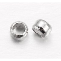 Rondelle de perles en laiton, platine, 2x1mm, 10000pcs/100g