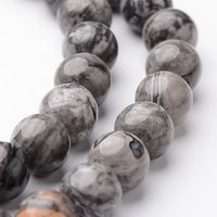 Round Picasso Jasper Bead Strands, 8mm, 15 inch, 47-48pcs — Jewelry Beads