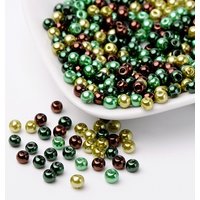 Perles en Verre Perlées Choc-Mint Mix, Couleurs Mixtes, 4mm, 400pcs — Perles à bijoux