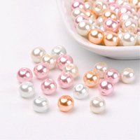 Perles en Verre Perlé Mélangé Rose Pâle, 8mm, 100pcs — Perles à bijoux