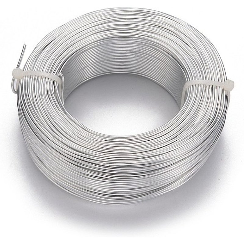 Fil en aluminium anodisé, fil flexible pour bijoux, argent, 15 gauge — Chaînes, fils et cordons