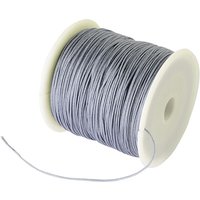 Fil de nylon tressé pour la création de bijoux, gris foncé, 0.8mm