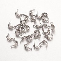Embouts de perles en acier inoxydable chirurgical 316 et cache-nœuds — Accessoires pour bijoux