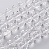 Brins de Perles en Verre Facettées Rondes Transparentes, 15-15.5mm, 15pcs — Perles à bijoux