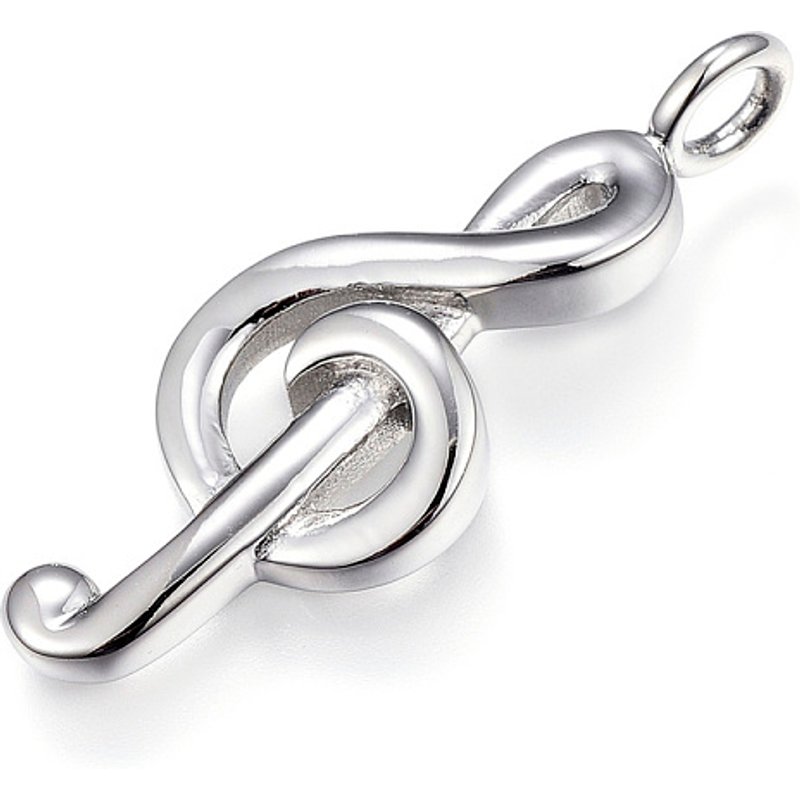 Pendentif Note de Musique en Acier Inoxydable 316 — Breloques et pendentifs