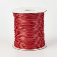 Corde en polyester cirée coréenne écologique, FireBrick, 0,5 mm, 160 m