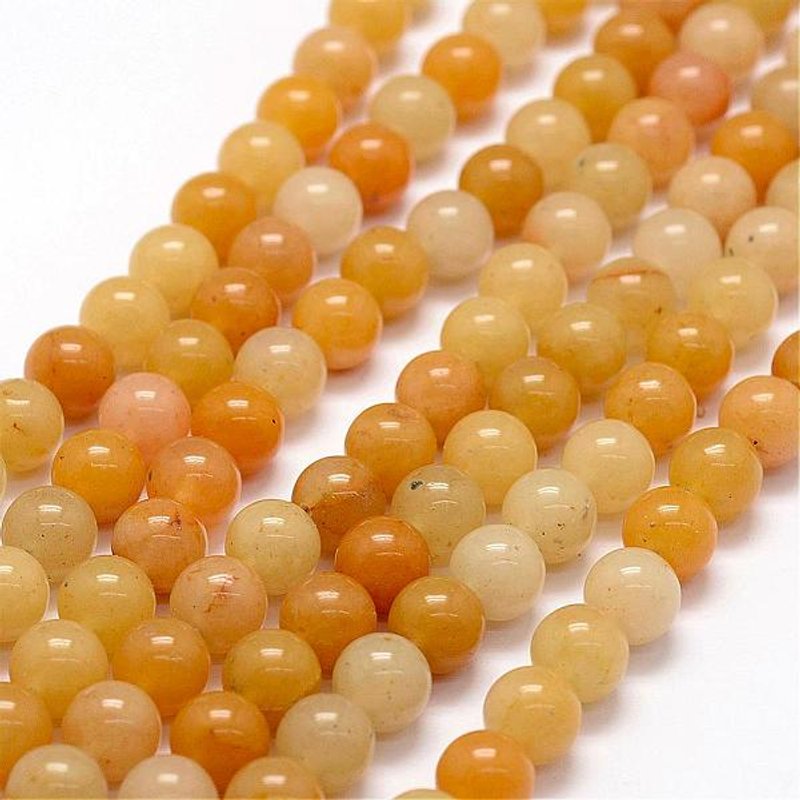 Natural Old Topaz Jade Beads Strands, Round, 8.5mm, 45pcs — Jewelry Beads