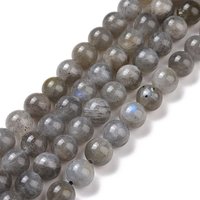 Brins de perles de labradorite naturelle, rond, 6mm, 15,5 pouces, 62pcs — Perles à bijoux