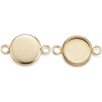 Réglages de connecteur cabochon en acier inoxydable 304 Ion Plating — Accessoires pour bijoux