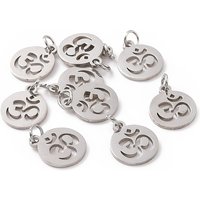 Breloques Ohm/Aum en Acier Inoxydable 304 Non-Oxydable avec Anneau — Breloques et pendentifs