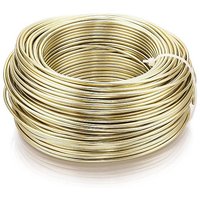 Fil en aluminium anodisé rond pour la fabrication de bijoux DIY, or clair
