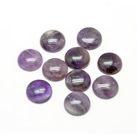 Natural Amethyst Cabochons, Half Round/Dome, 8x4mm