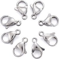 304 Stainless Steel Lobster Claw Clasps, Parrot Trigger Clasps — Jewelry Findings