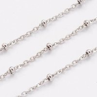 Chaînes en acier inoxydable 304 avec bobine et perles rondelles — Chaînes, fils et cordons