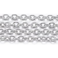 Chaînes de câble en acier inoxydable 304, soudées, ovales, 65,61 pieds