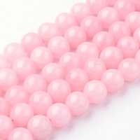Brins de perles en quartz rose naturel, ronds, 12mm, 14.9 pouces — Perles à bijoux