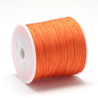 Fil en nylon Corde de nouage chinois Orange foncé 0.8mm 109.36 verges