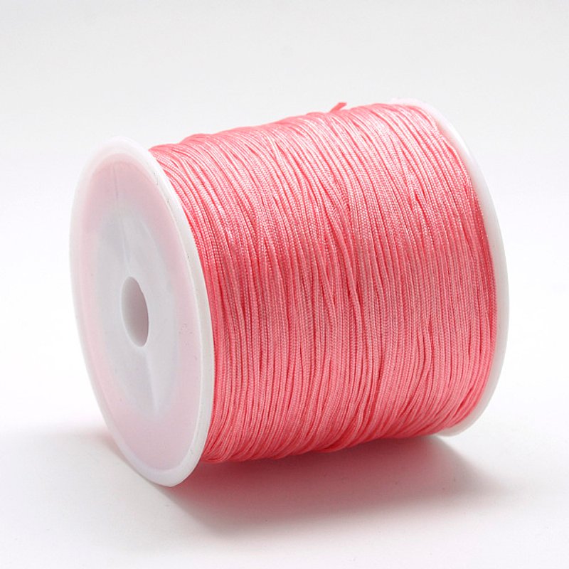 Fil en Nylon Corde de Nouage Chinois Saumon Clair 0.8mm 100m — Chaînes, fils et cordons