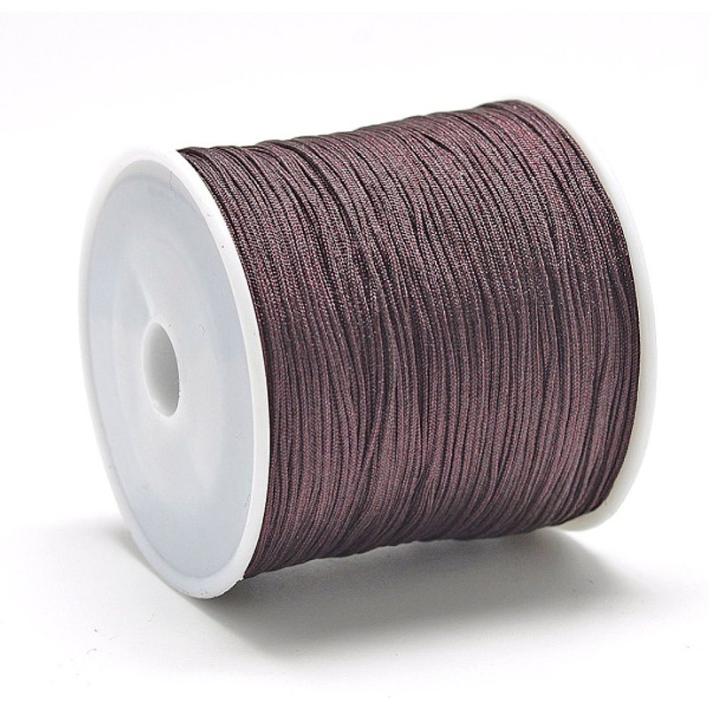 Fil en nylon Cordons de nouage chinois Brun coco 0.4mm 174.98 verges — Chaînes, fils et cordons