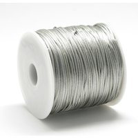 Corde satin Rattail en nylon, gris clair, 1mm, 76,55 verges