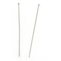 Épingles à tête plate en acier inoxydable 304, 50mm, 0.8mm de diamètre — Accessoires pour bijoux