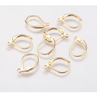 Trouvailles de boucles d'oreilles à fermoir à levier en acier inoxydable 304, plaquées or 18K — Accessoires pour bijoux