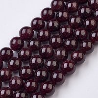 Natural Garnet Beads Strands, Round, 8mm, 49pcs/strand