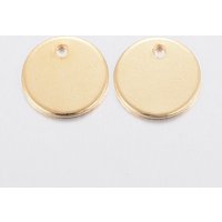 Charmes en Acier Inoxydable 304, Étiquette à Estampiller Plaquée Or 18K — Breloques et pendentifs