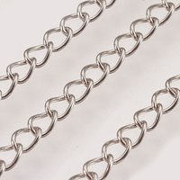 Chaînes en Acier Inoxydable 304, Curb, Soudées, Rouleau de 32.8 Pieds — Chaînes, fils et cordons