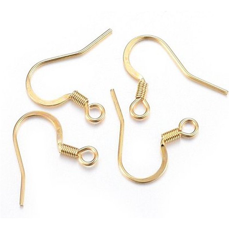 Crochets de Boucles d'Oreilles Français en Acier Inoxydable 304 avec Boucle Horizontale — Accessoires pour bijoux