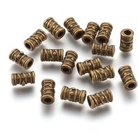 Perles Métalliques Tibétaines en Bronze Antique, 5.5mm — Perles à bijoux