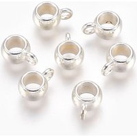 Bails en alliage de style tibétain, bails en boucle, argent, sans plomb — Accessoires pour bijoux