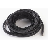Corde en Cuir Tressé pour Fabrication de Bijoux, Noir Plat, 12x6mm