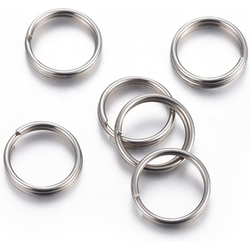 Anneaux fendus en acier inoxydable 304, boucles doubles, 6x1.4mm — Accessoires pour bijoux