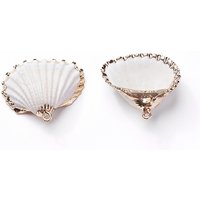 Shell Pendants with Iron Findings in Light Gold — Charms & Pendants