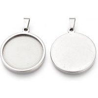 Réglages de cabochon en acier inoxydable 304, non ternissant, 25mm — Accessoires pour bijoux