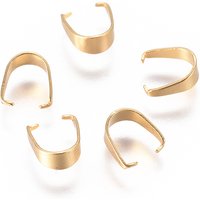 Bails à snap en acier inoxydable 304 avec plaquage or 18K — Accessoires pour bijoux