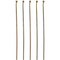 Brass Ball Head Pins, Antique Bronze, 70mm, 21 Gauge, 175pcs