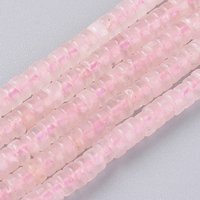 Brins de perles en quartz rose naturel, perles Heishi, 160pcs — Perles à bijoux